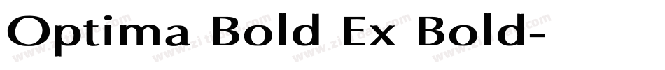 Optima Bold Ex Bold字体转换